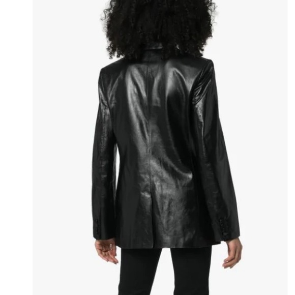 Helmut Lang Boyfriend Relaxed fit Leather Blazer - Picture 8 of 16